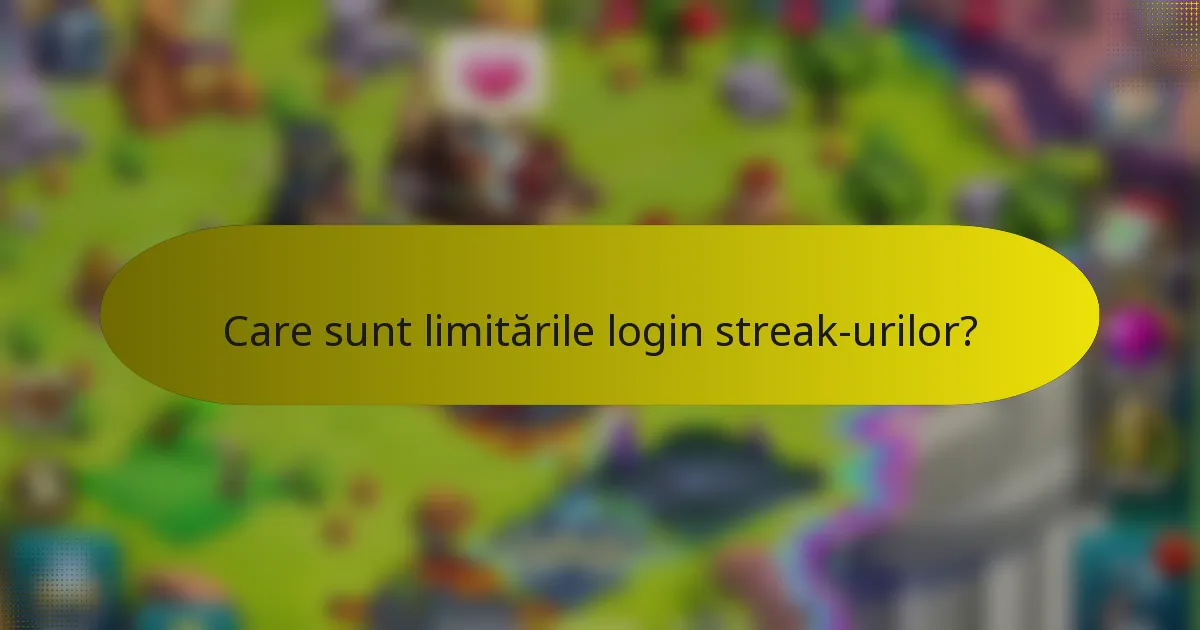 Care sunt limitările login streak-urilor?