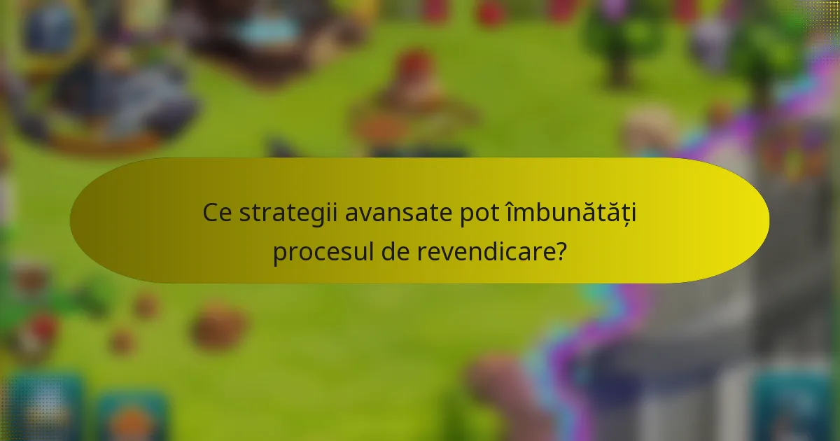 Ce strategii avansate pot îmbunătăți procesul de revendicare?