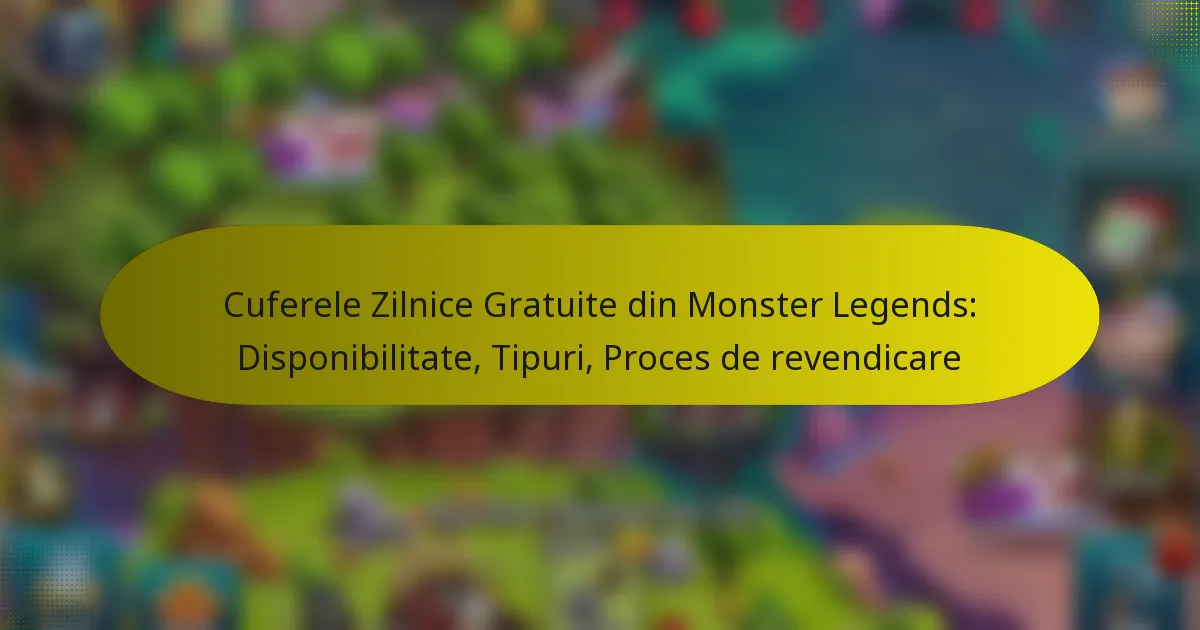 Cuferele Zilnice Gratuite din Monster Legends: Disponibilitate, Tipuri, Proces de revendicare