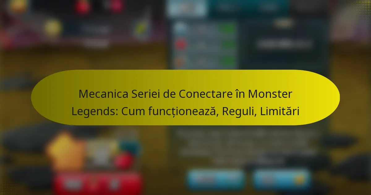 Mecanica Seriei de Conectare în Monster Legends: Cum funcționează, Reguli, Limitări