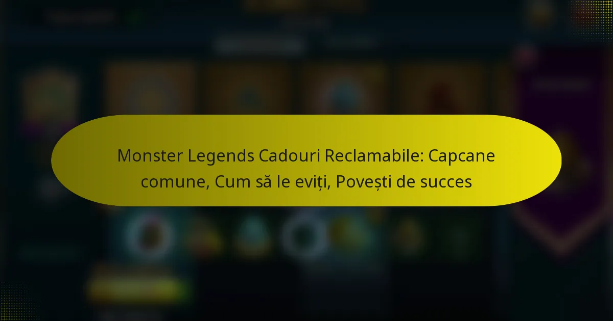 Monster Legends Cadouri Reclamabile: Capcane comune, Cum să le eviți, Povești de succes