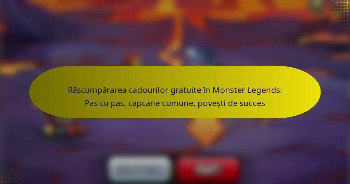 Răscumpărarea cadourilor gratuite în Monster Legends: Pas cu pas, capcane comune, povești de succes