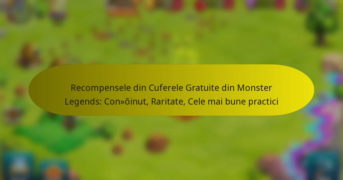 Recompensele din Cuferele Gratuite din Monster Legends: Conținut, Raritate, Cele mai bune practici