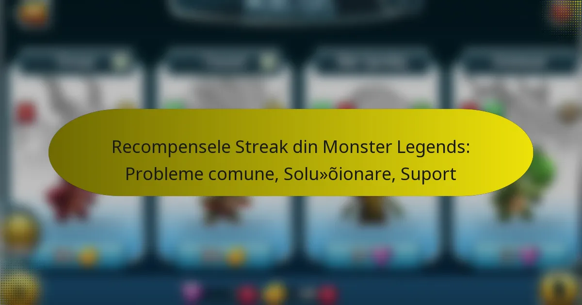 Recompensele Streak din Monster Legends: Probleme comune, Soluționare, Suport