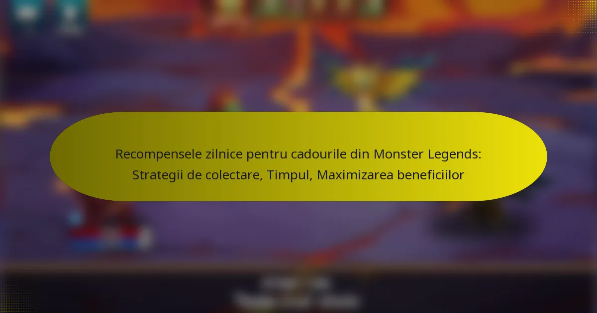 Recompensele zilnice pentru cadourile din Monster Legends: Strategii de colectare, Timpul, Maximizarea beneficiilor