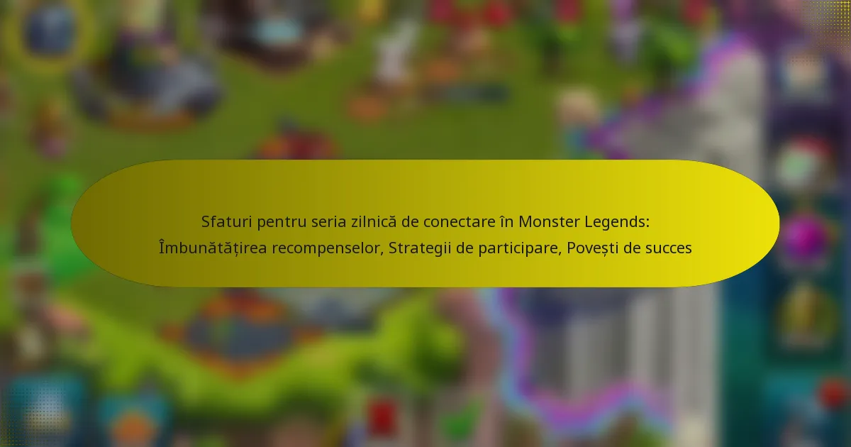 Sfaturi pentru seria zilnică de conectare în Monster Legends: Îmbunătățirea recompenselor, Strategii de participare, Povești de succes