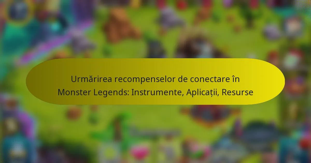 Urmărirea recompenselor de conectare în Monster Legends: Instrumente, Aplicații, Resurse